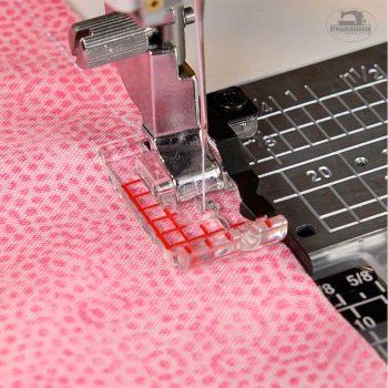 1/4 inchfot transparent med guide 9 mm janome