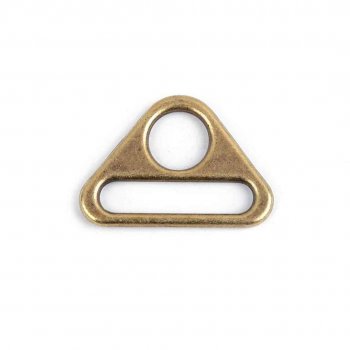 triangel d-ring 30mm i antikmässingsfärg