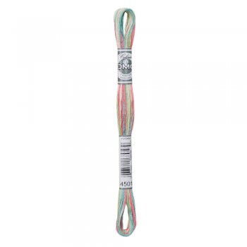 Närbild på en 8 meter lång docka av DMC Mouliné Coloris färg 4501. Sex-trådigt och delbart broderigarn i 100 % dubbelmercerisera