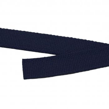Marinblått kraftigt band som används till bland annat väskhandtag.
