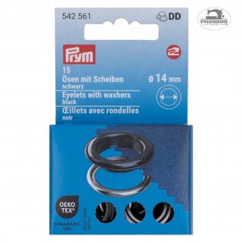 en förpackning med svarta öljetter med 14 mm diameter för vaio creative tool