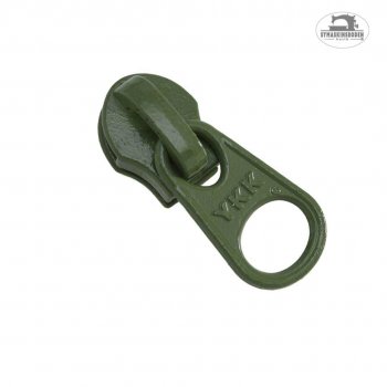 Minikläpp till YKKs blixtlåsmetervara i storlek 3mm i fin mossgrön färg.