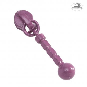 rak kläpp med kula för blixtlåsmetervara 4 mm ljungfärg