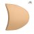 En beige axelvadd