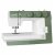 Mekanisk symaskin Janome 1522SG Smokey Green i vit plast med rökgrön frontpanel och bas, fotograferad i trekvartsvinkel framifrå