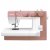 Mekanisk symaskin Janome 1522SP Smokey Pink fotograferad rakt framifrån, visar den rökrosafrontpanelen med de tre mekaniska vred