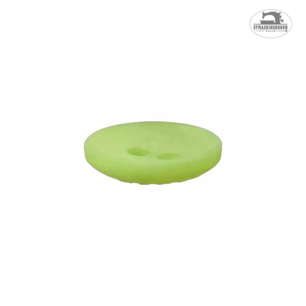 En grön liten knapp sedd från sidan.