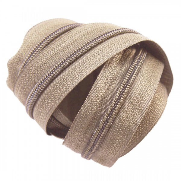 6mm-beige-spiral-blixtlås på metervara