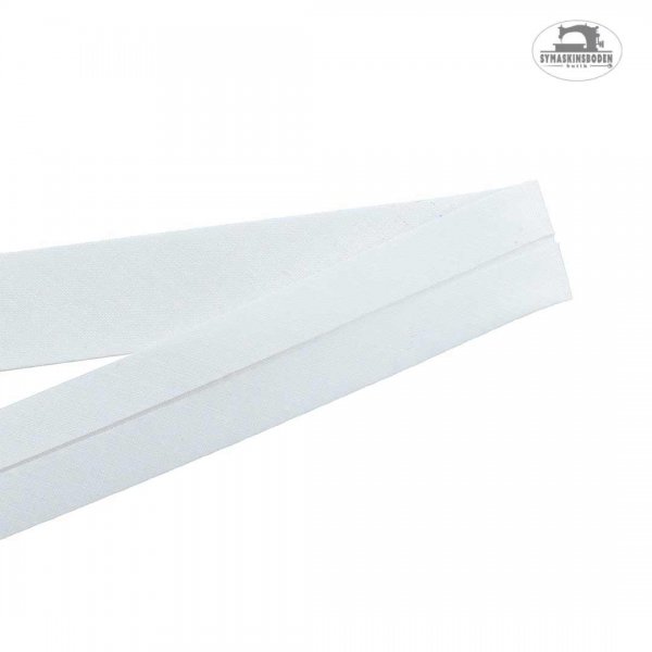 Vit snedsla 20mm fram och baksida