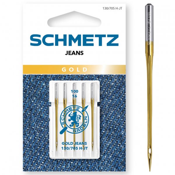 Schmetz Jeansnål gold titan nr 100