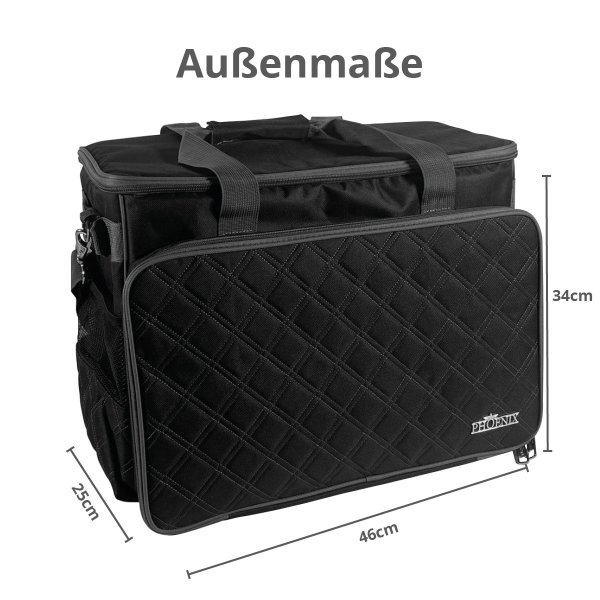 Symaskinsväska svart mått 46 x 34 x 25 cm