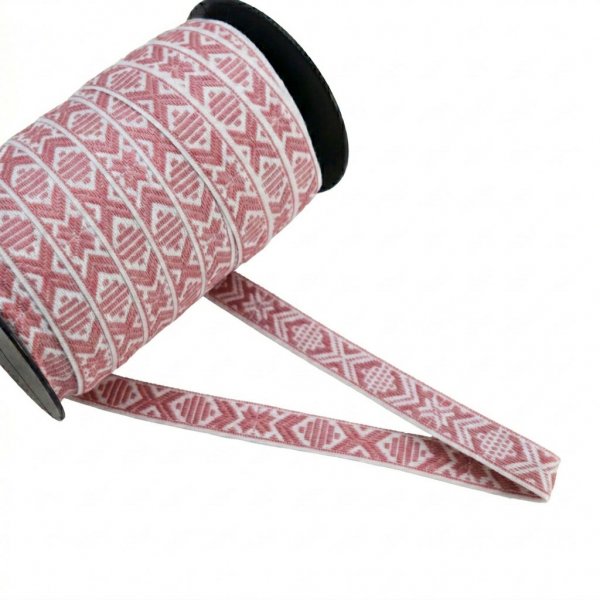 Vävt-hemslöjdsband-15mm-vit-botten-med-rosa-mönster
