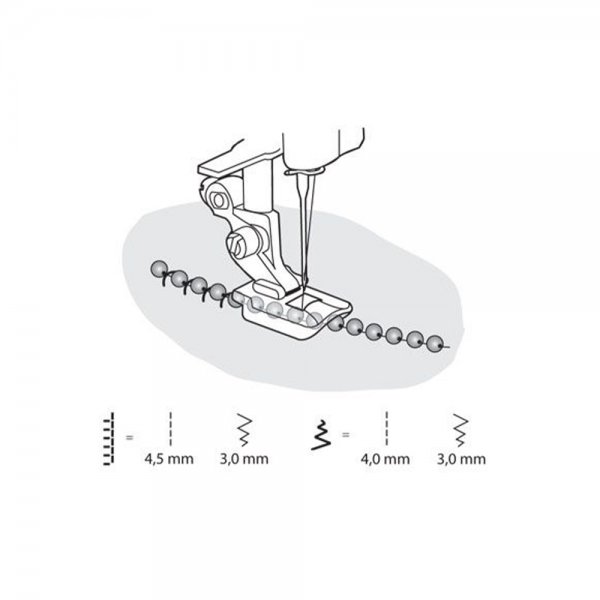 Husqvarna Viking parlfot 2-3 mm