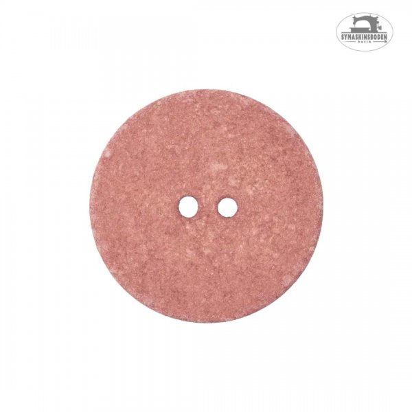 En orange knapp i bomull som har diameter på 20mm