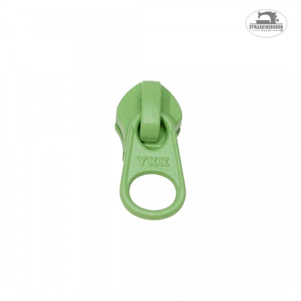 En lime färgad kläpp till 6mm spiralblixtlås