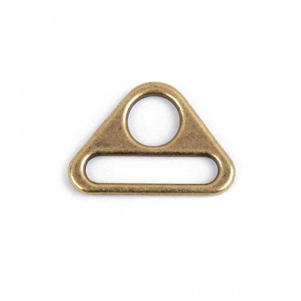triangel d-ring 30mm i antikmässingsfärg