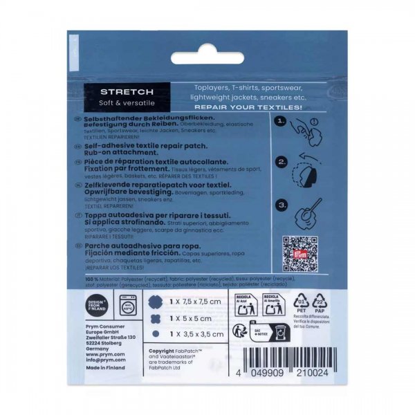 Information om FabPatch Stretch navy.