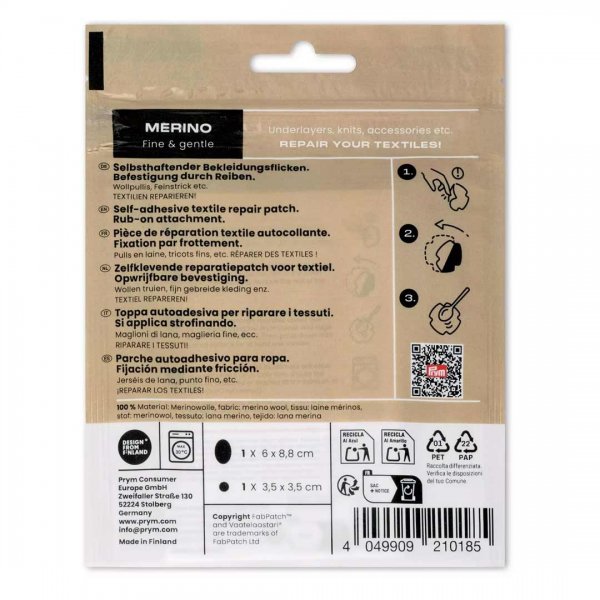 Information om FabPatch Merino Black.