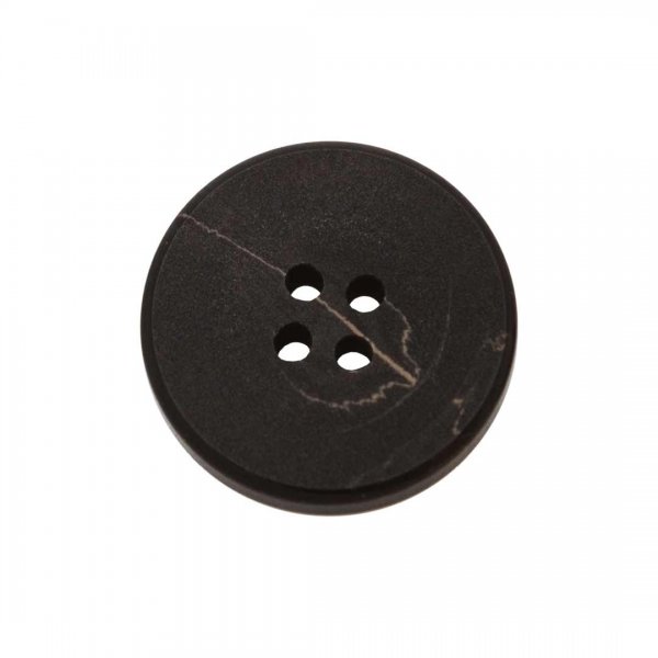 Snygg och stilren knapp i mörkbrun färg med ljus ådring.