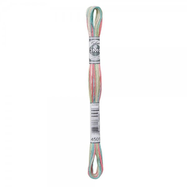 Närbild på en 8 meter lång docka av DMC Mouliné Coloris färg 4501. Sex-trådigt och delbart broderigarn i 100 % dubbelmercerisera