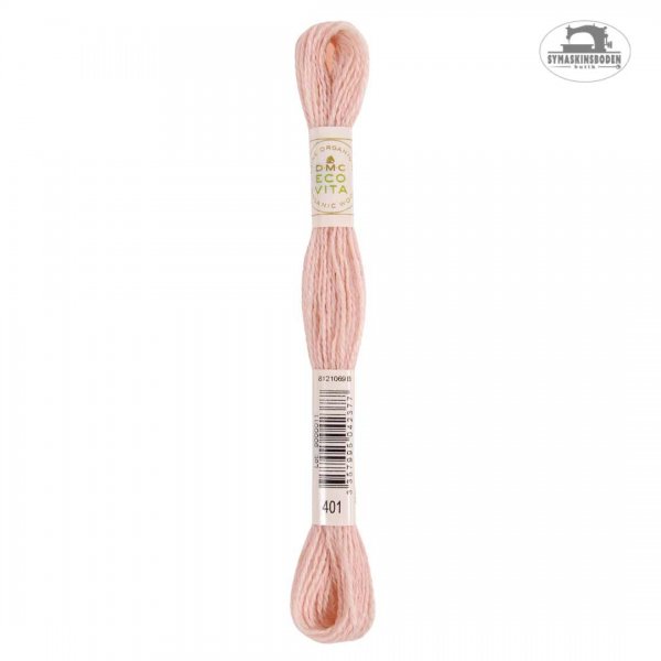 Ett naturfärgat ullgarn för broderi i en fin ljusrosa färg.