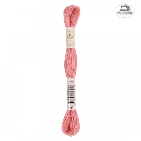 Ett rosa växtfärgat ullgarn för broderi