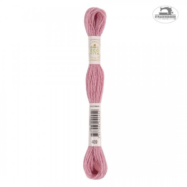 Naturfärgat ullgarn till broderi i en gammelrosa färg.