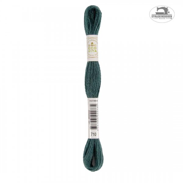 Växtfärgat ullgarn för broderi i en härlig blågrön nyans.