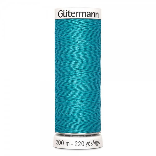 En trådrulle i polyester i fin turkos färg