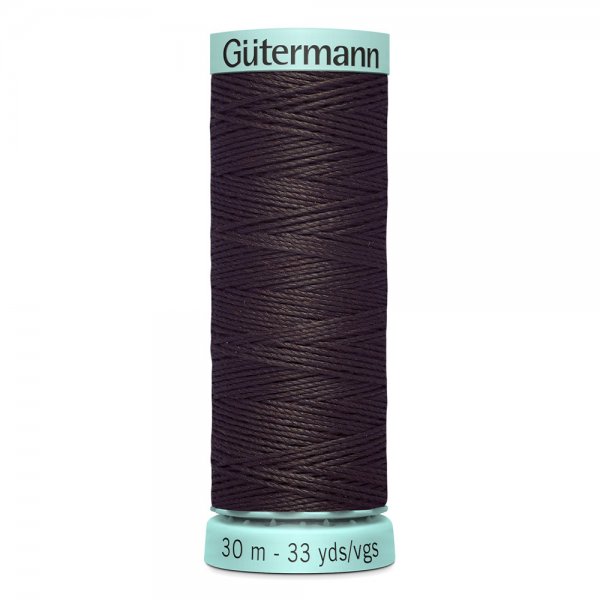 Knapphålssilke Gutermann brun