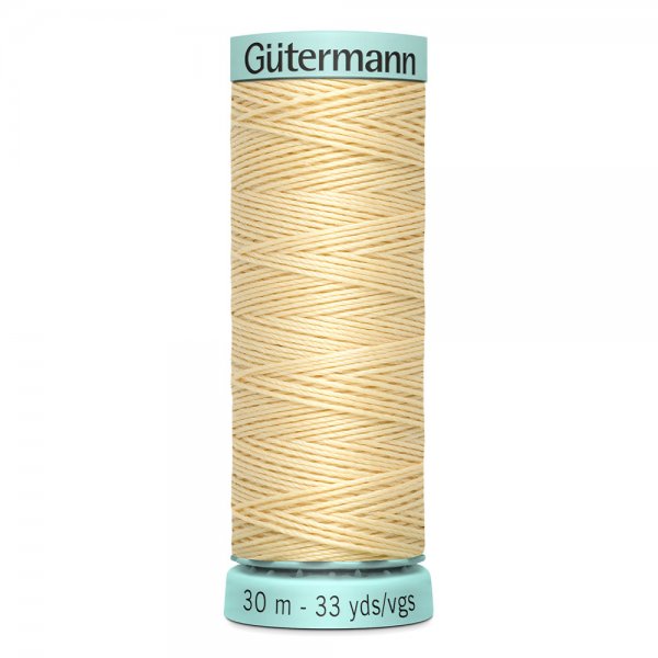 Knapphålssilke Gutermann gul