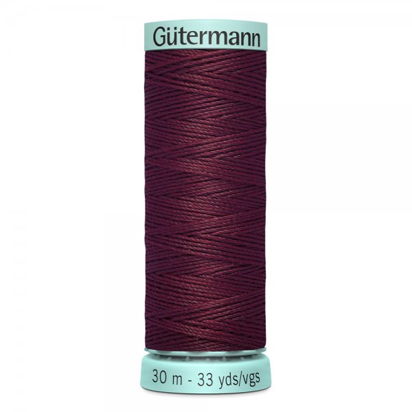 Knapphålssilke Gutermann morkrod