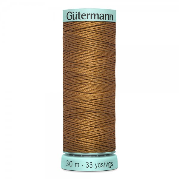 Knapphålssilke Gutermann brun