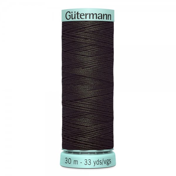 Knapphålssilke Gutermann brun