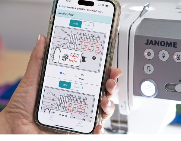Janome app för avancerade modeller