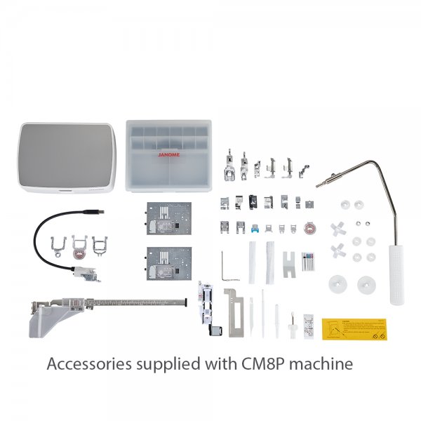 Janome continental M8 har mycket medföljande tillbehör