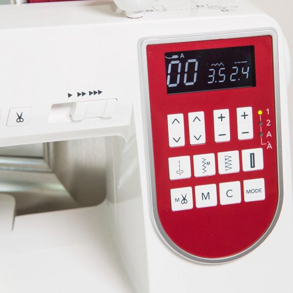 Janome Decor Monogram manöverknappr för inställningar