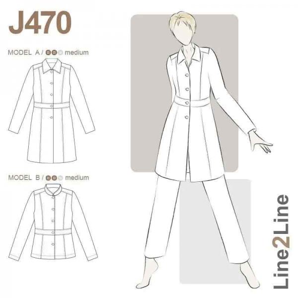 Sömnadsmönster - Line2Line J470 Jacka med husarsnitt