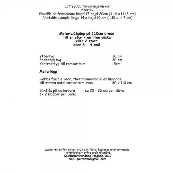 Quiltbitens Forvaringsvaskor monster m1703