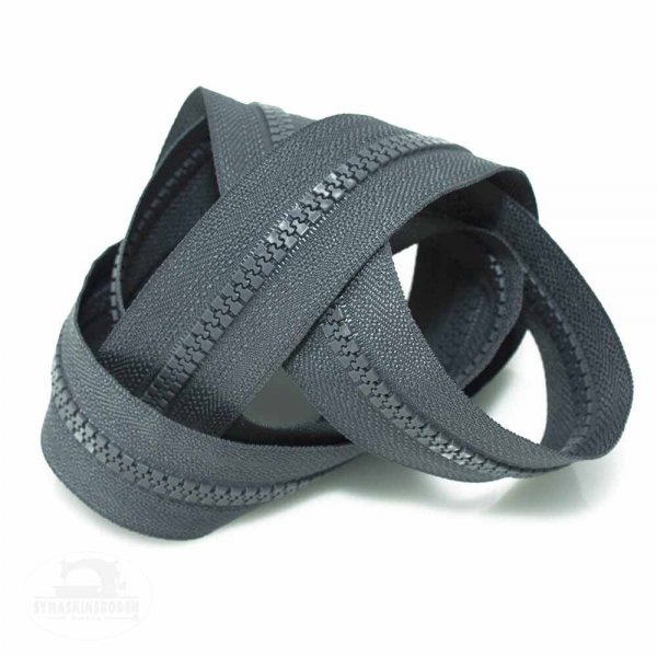 mörgrått-grovt-tandat-blixtlås-på-metervara