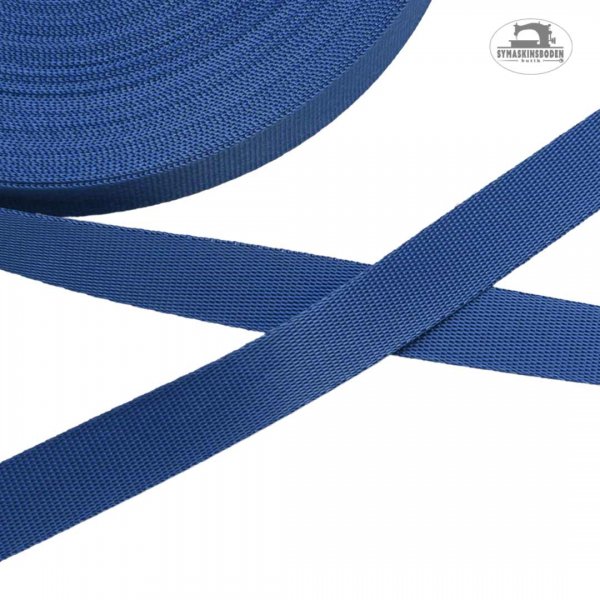Ett slitstarkt och flexibelt blått nylonband 15 mm