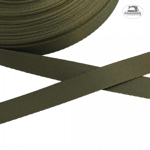 Ett slitstarkt och flexibelt grönt nylonband 15 mm