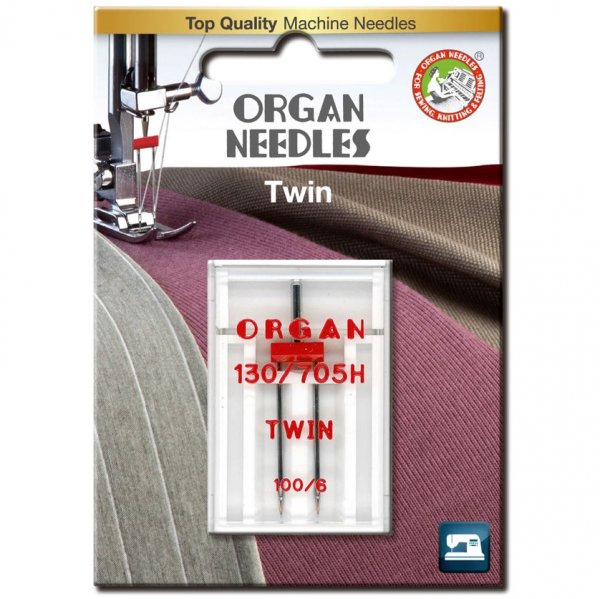 Organ tvillingål bred 6 mm för vanliga tyger