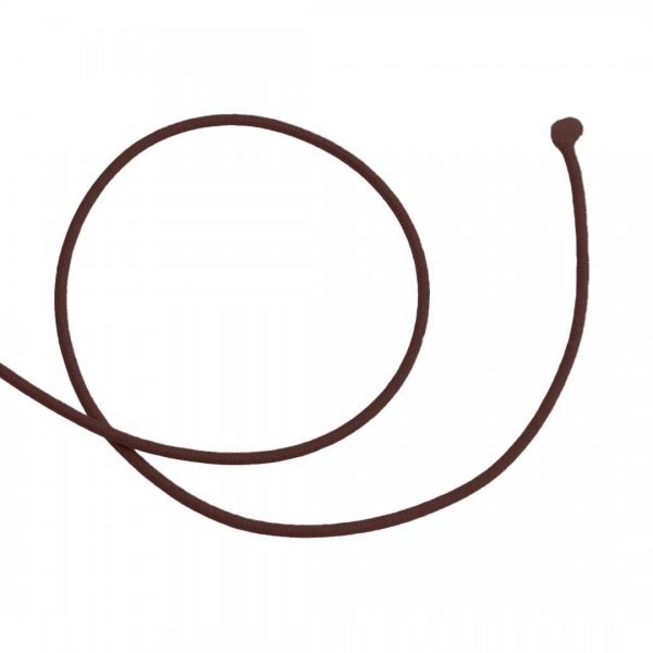 En mörkbrun elastisk snodd med tjocklek 3mm
