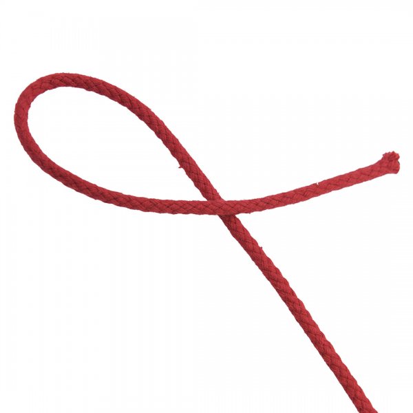 Röd anorakssnodd i 100& bomull.