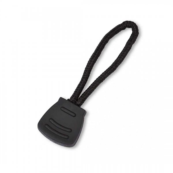 En svart blixtlåshängare