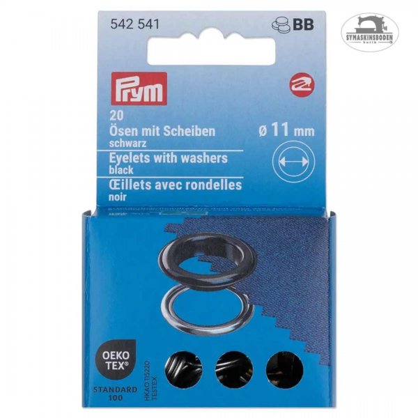 Förpackning med svarta öljetter på 11mm diameter till vario creative tool