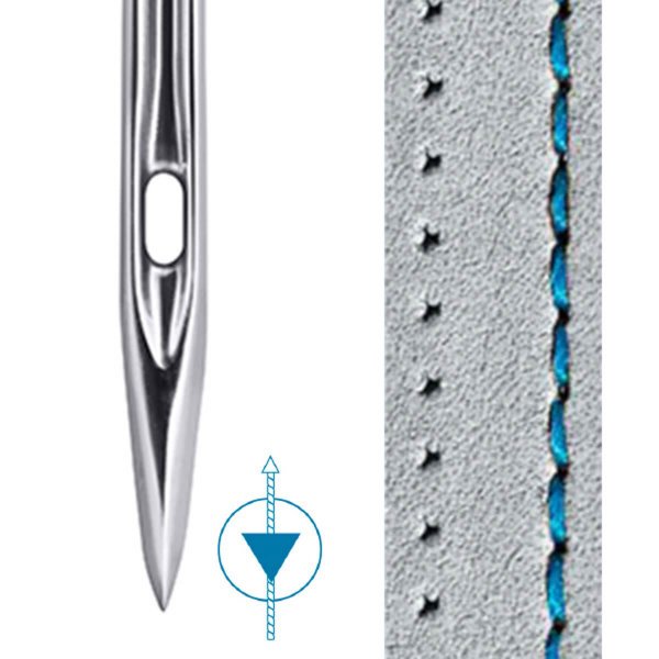 Spetsen på Schmetz lädernål DH