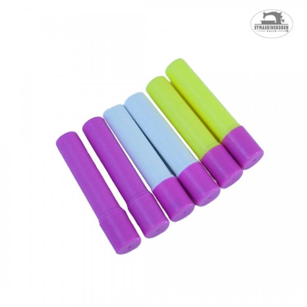 6st refill till Sewline limpenna i tre färger; gul, rosa och vit