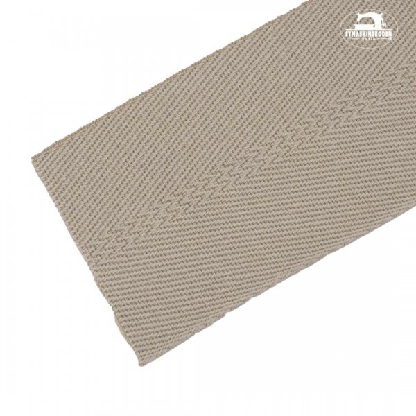 Band for att kanta mattor och annan grov textil i fargen beige